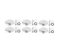 Alomejor Guitar Tuning Peg, 6pcs Metal Tuner Machine Head Knob with Screws and Washers, Wide Range Adjustment for Electric Guitar (Silver)