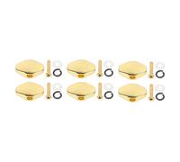 Alomejor Guitar Tuning Peg, Metal Guitar Machine Head Knob, 6pcs Tuning Keys for Electric Beginners (Gold)