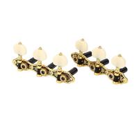 Alomejor Guitar Tuning Pegs, Ergonomic White Plastic Metal Locking Tuners Replacement for Classical Acoustic Guitars