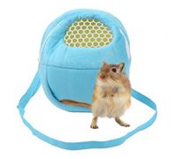 Alomejor Hamster Carrier, Soft Plush Travel Bag with Mesh Top, Adjustable Straps, Ideal for Small Pets Like Rats and Hedgehogs