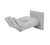 Alomejor Hand Shaped PLA Wall Mounted Coat Hook Stylish Bathroom Organizer for Keys Towels Bags, 18.4x11cm