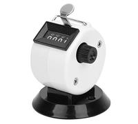 Alomejor Hand Tally Counter Durable ABS Plastic Mechanical Tool with Hook for Sports Events and Data Statistics (White)