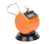 Alomejor Hand Tally Counter Durable ABS Plastic Mechanical Tool with Hook for Sports Events and Data Statistics (Orange)