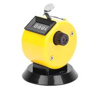 Alomejor Hand Tally Counter Durable ABS Plastic Mechanical Tool with Hook for Sports Events and Data Statistics (Yellow)