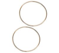Alomejor Handbag Handles Round DIY Craft Bag Metal Handles for DIY Ornaments Glossy Appearance 2PCS for Luggage Inner Circle 10cm Iron Material (#1)