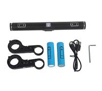 Alomejor Handlebar Extender, Bike Rechargeable Aluminum Alloy Handlebar Extension with USB Power Bank and Smart Power Display for Bicycle Accessories