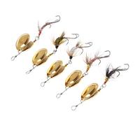 Alomejor Handmade Fly Strikers Bait Set Instant Vibration Fishing Spinners for Bass Trout
