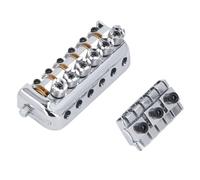 Alomejor Headless Alloy Steel 6 String Guitar Bridge with Vintage Look for Guitar Enthusiasts Silver Color