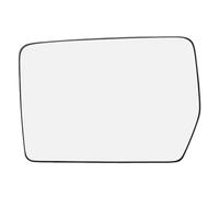 Alomejor Heated Mirror Glass, Heated Side Mirror Glass with High Definition and Snap On Backing, Fast Defrost Defog Clear Rear View for Exterior Door Replacement (Left: 4L3Z 17K707 DB)
