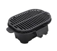 Alomejor Hibachi Grill Outdoor Small Portable Charcoal Grill Cast Iron Japanese Yakitori Camping Stove for Barbecues in the Garden Efficient Cooking