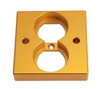 Alomejor HiFi Speaker Terminal Panel High Performance Wall Outlet Cover for Home System Aluminum Alloy 1 Unit (Gold)