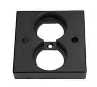 Alomejor HiFi Speaker Terminal Panel High Performance Wall Outlet Cover for Home System Aluminum Alloy 1 Unit (Black)
