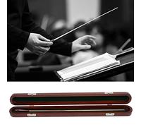 Alomejor High-end Red Sandalwood Musical Baton Box Excellent Commander Box for Musicians, Sandalwood/red/45.5 X 4 X 3.8 Cm