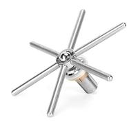 Alomejor High Pressure Stainless Steel Automatic Cup Rinser Multi-angle Nozzle Cleaner for Coffee Cup, Ideal Tool for Pubs and Hotels, G1/2 Male Thread, 20.8oz, 1 X Cleaner
