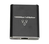 Alomejor High Speed 1000Mbps Ethernet Splitter for Cat8 Cat7 Cat6 Cat5 Cat5e, USB Powered RJ45 LAN Splitter for Two Computers Sharing, Aluminum Alloy, for Office Home