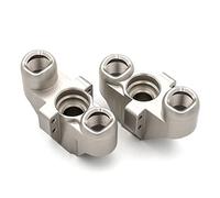 Alomejor High-Strength Aluminum Alloy Steering Cup for Corally Kronos 6S 1/8 Remote Control Front Steering Cup Replacement 2 Pcs for RC Car Enthusiasts (Silver #-2)