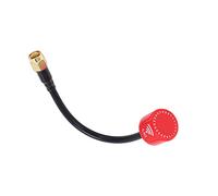 Alomejor High -strength FPV Antenna 5.8 GHz RPSMA -Innenloch 2.5 DBI Profit 125 Mm for RC Drones Quadcopter, Easy to Install Mini Rhcp Antenna (Red)
