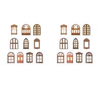Alomejor Hollow Window Door Vintage Collage Cards, Durable Design with Various Materials, Easy to Use for Notebooks and Cell Phones, 20 Sheets, Personalized and Fashionable