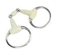 Alomejor Horse Bit, Stainless Steel Rubber Wrapped Snaffle for Training, Enhanced Comfort, Effective Control for Riders, Copper Roller and Durable Design