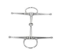 Alomejor Horse Snaffle Bit Durable Stainless Steel Ring Jointed Bit for Preventing Biting Full Ch or 125mm Horse Mouth, Easy to Use