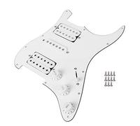 Alomejor HSH -pickup of Loaded Pickguard for e -guitar US Standard Metal+PVC White (White)
