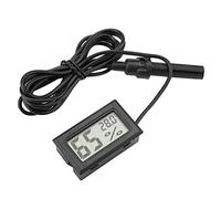 Alomejor Hygrometer, Digital Mini Thermometer with Probe, Accurate Temperature Humidity Monitor for Reptile Tanks and Incubators Range -50F to 158F