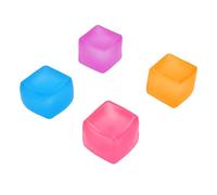 Alomejor Ice Cube Squishy Toy 4 Pack TPR Stress Balls Slow Rising Squeeze Fidget Cubes 2.17 X 2.17 X . in for Adults Kids Anxiety Relief Desk Classroom Travel