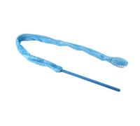 Alomejor Interactive 3 Color Cat Toy Snake Shape Cat Teaser for Eliminating Anxiety Silicone Material Suitable for Lover (Blue)