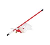 Alomejor Interactive Funny Cat Stick Safe Material Santa Claus Toy for Aerobic Exercise and Jumping, ABS Material 12in Stick for Cat Lover