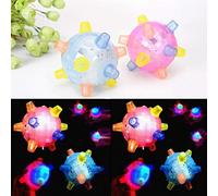 Alomejor Interactive Music Jumping Dancing Ball Toy with Flashing Lights for Pets Light Blue (2)