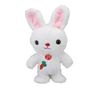 Alomejor Interactive Talking Bunny Toy, Dancing Musical Plush with 10 Songs, Soft Electronic Baby Companion for Ages 6 to 24M