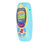 Alomejor Interactive Toy Phone Kids Simulation Cell Phone Educational Learning Toy with Music Lights for Early Education Language Development (Blue)