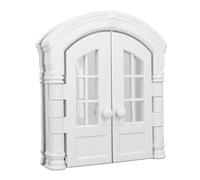 Alomejor Interior Door Kitty Cat Door French Style Double Folding Design for Easy Access Safe Access ABS Plastic Size 24 X 27.5 X 7.2 Cm (With Curtain)