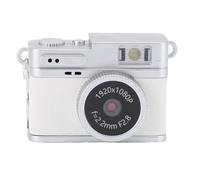 Alomejor Keychain Camera, Retro Design, 1080P Video, 2MP Photo, Compact Mini Camera for Travel and Outdoor Use (White)
