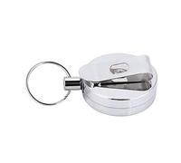 Alomejor Keychain Metal Easy Pull Buckle High Elastic Retractable Steel Wire Rope Key Ring Anti-Loss Anti-Theft Telescopic Key Ring