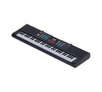Alomejor Kids Electric Piano 61 Keys Keyboard Piano for Beginners with Microphone USB Cable 6 Demo Songs 16 Tones Adjustable Volume Stand