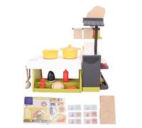 Alomejor Kids Kitchen Playset with Soup Pot, Frying Pan, Lid, and Spaghetti Hook, 53 Pcs Accessories, Ages 3-7