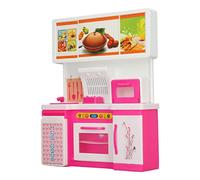 Alomejor Kids Kitchen Table Toy with Open Doors and Storage, Pretend Play Kitchenware for Toddlers, Simulation Role Play Birthday Christmas
