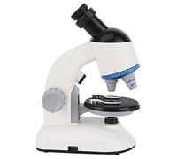 Alomejor Kids Microscope 40X-1200X Educational Toy with 360 Rotation Head for Children Beginners - Ideal STEM Learning - Plastic (White)
