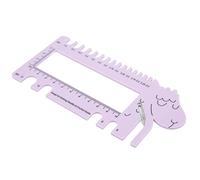 Alomejor Knitting Plastic Gauge Durable Sheep Shaped Needle Crochet View Sizer for Home Measurement, Purple 5.5 Inches for Household