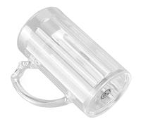 Alomejor Large Capacity Acrylic Beer Mug with Comfortable Handle for Beer Lovers 500ML, for Oktoberfest, Environmental Friendly