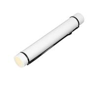 Alomejor Large Capacity Antishock Portable Document Poster Tube for Storage, Expandable Round Tube for Poster Tubes with Strap, Blueprint, and Map for Artists, Plastic, 40.2 X 3.3in (White)
