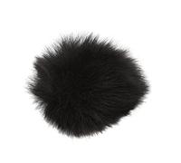 Alomejor Lavalier Wind Muff Furry Microphone Cover Soft and Lightweight for Outdoor Recording 0.5cm Aperture Artificial Fur 1 Piece (Black)