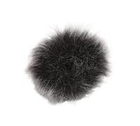 Alomejor Lavalier Wind Muff Furry Microphone Cover Soft and Lightweight for Outdoor Recording 0.5cm Aperture Artificial Fur 1 Piece (Black White)