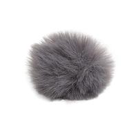 Alomejor Lavalier Wind Muff Furry Microphone Cover Soft and Lightweight for Outdoor Recording 0.5cm Aperture Artificial Fur 1 Piece (Gray)