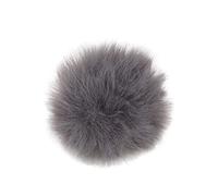 Alomejor Lavalier Wind Muff Furry Microphone Cover Soft and Lightweight for Outdoor Recording 0.5cm Aperture Artificial Fur 1 Piece (Gray)
