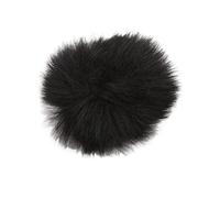 Alomejor Lavalier Wind Muff Furry Microphone Cover Soft and Lightweight for Outdoor Recording 0.5cm Aperture Artificial Fur 1 Piece (Black)