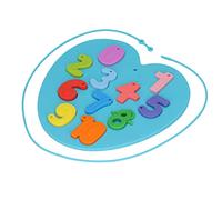 Alomejor Learning Number Board Toy, Silicone Number Puzzle Board with Recognition for Kids Preschool