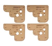 Alomejor Leather Craft Auxiliary Cutting Ruler Stencil Acrylic Template Heavy Duty, 4Pcs for Lovers