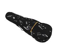 Alomejor Lightweight Ukulele Case with Musical Note Pattern, Oxford Cloth Ukulele Bag for Outdoor Travel